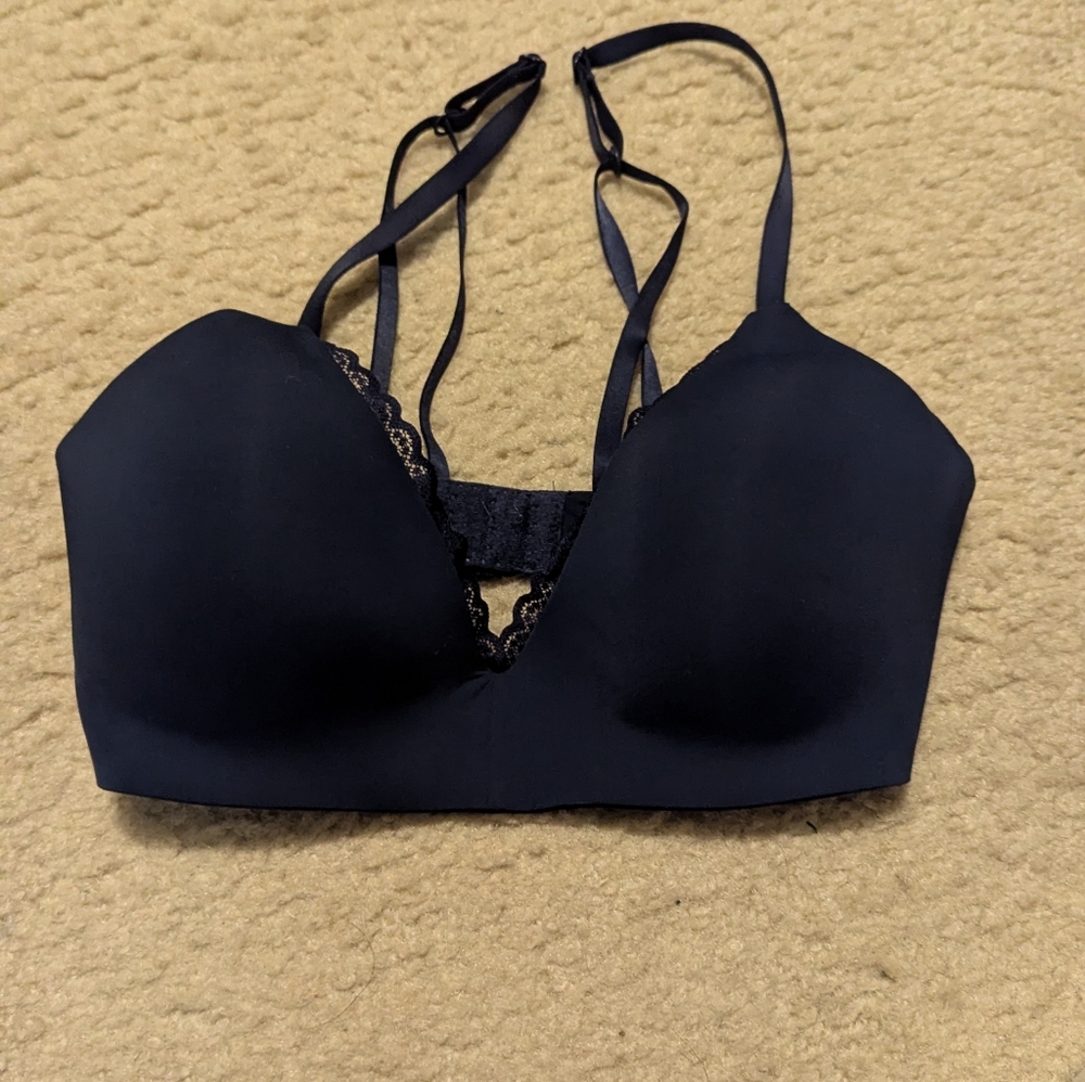Aerie Midnight Blue Lace Accent Bra
